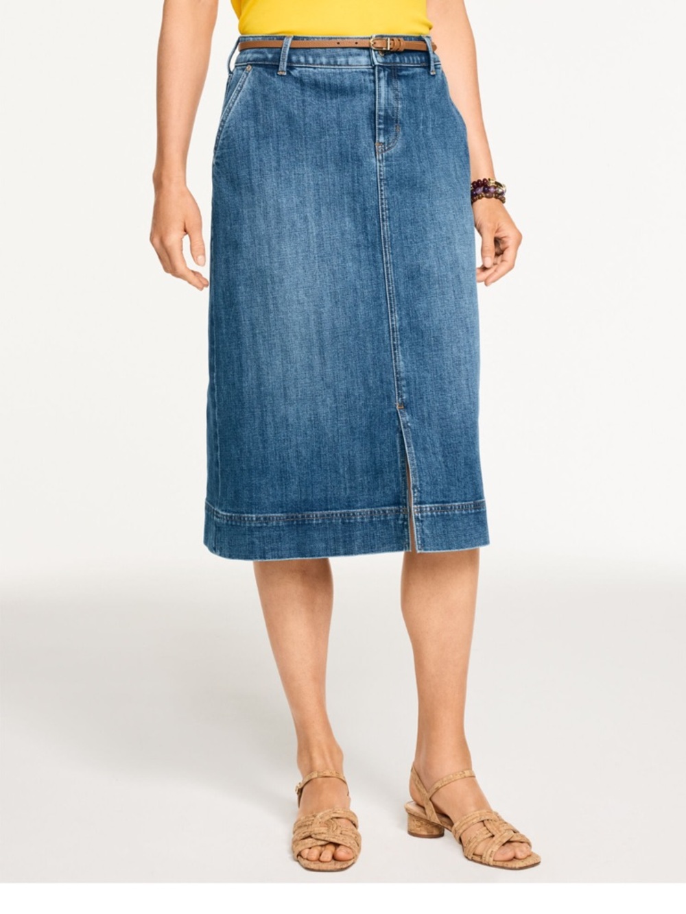 Talbots NWT Denim Midi Skirt 18
